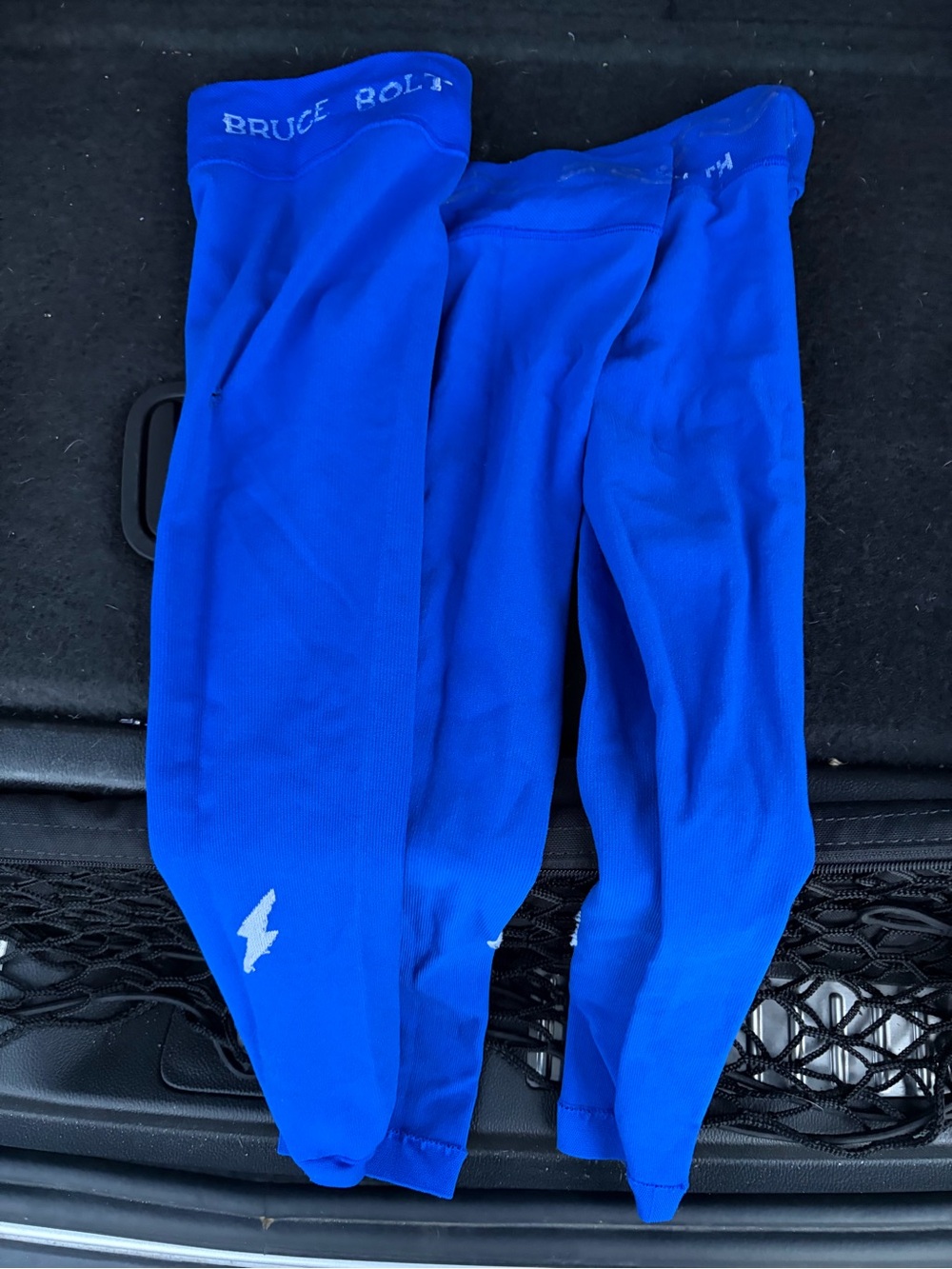 Kids Blue Bruce Bolt Compression Sleeves